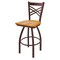 Holland Bar Stool Co 25" Swivel Counter Stool, Bronze Finish, Med Oak Seat 82025BZMedOak - alternate 1
